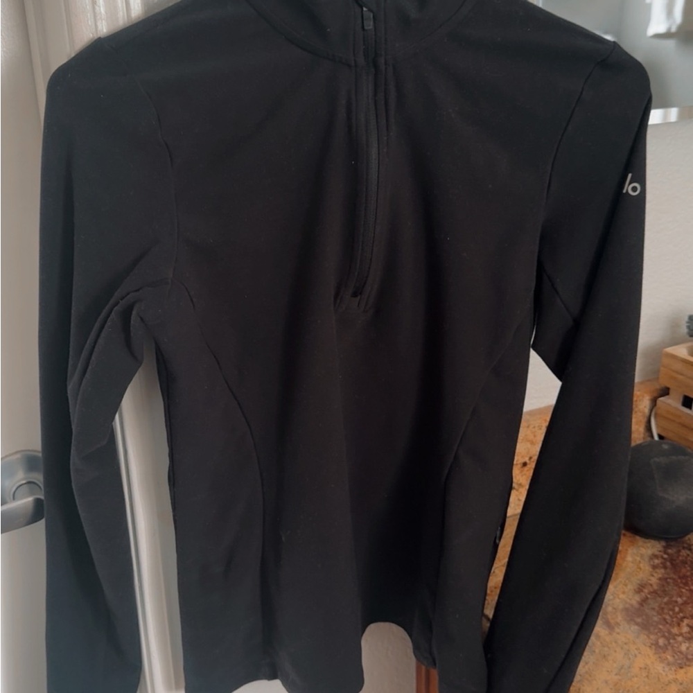 ALO Yoga Men's Black Zip-Up Sweater